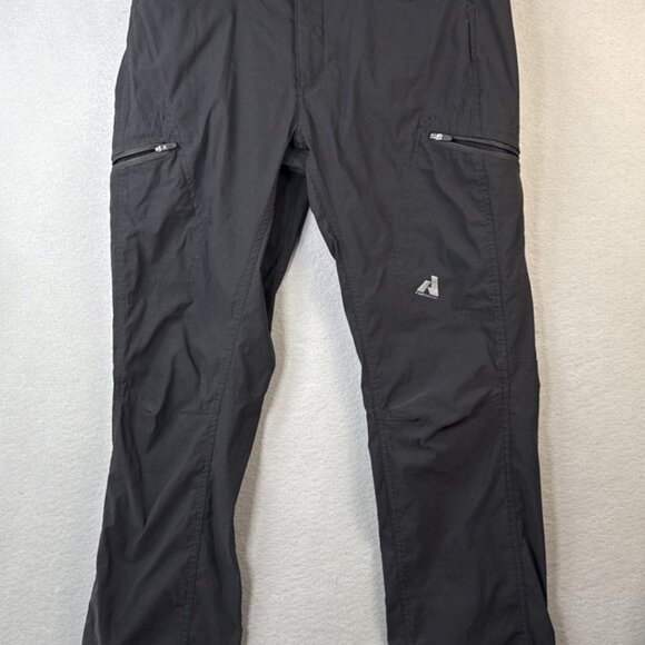 Eddie Bauer First Ascend Pants Mens 33x32 Black Cargo Stretch Hiking‎ Camp Trail - Picture 1 of 15